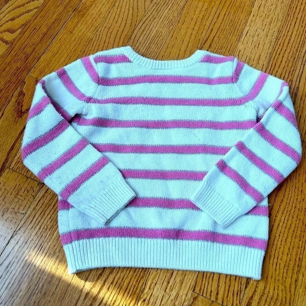 The Children’s Place Girls 2T Striped Sparkle Unicorn Sweater